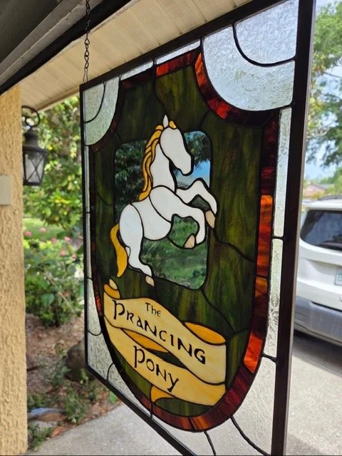 The Prancing Pony – Lord of the Rings Inspired Stained Glass Panel