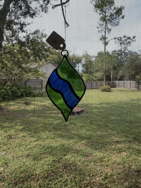 Riverbend — 2×3 Abstract Stained Glass Ornament