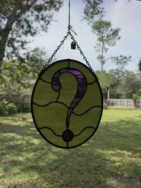 🟩 The Riddler Stained Glass Panel