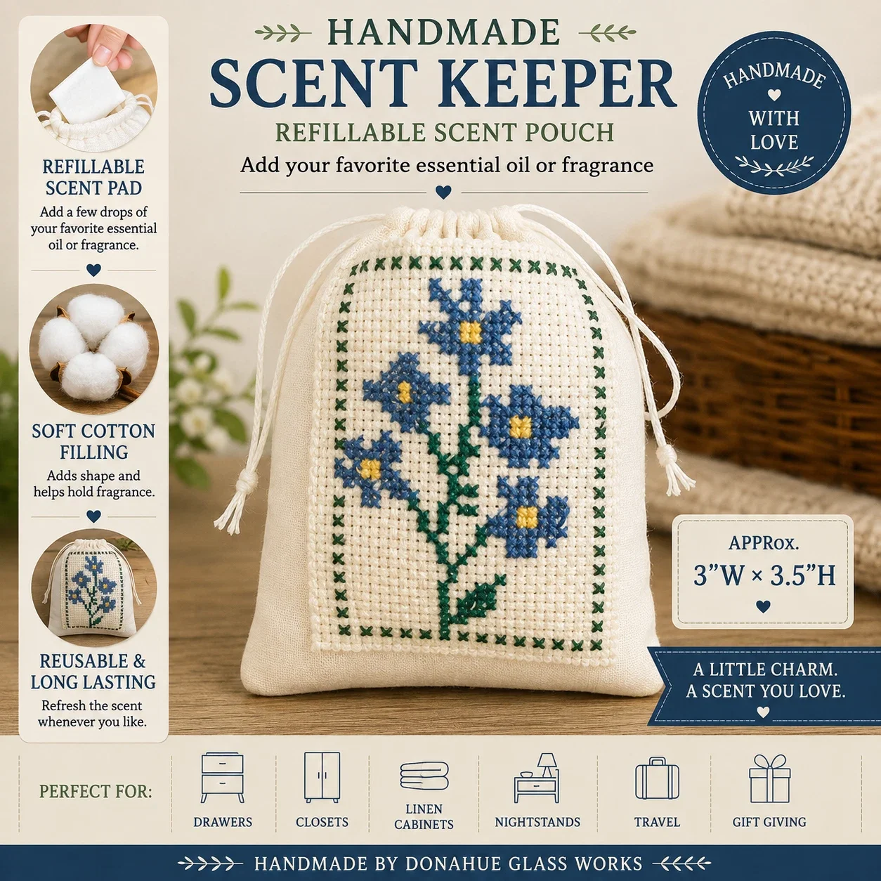 Forget-Me-Not Garden — Handmade Floral Scent Keeper
