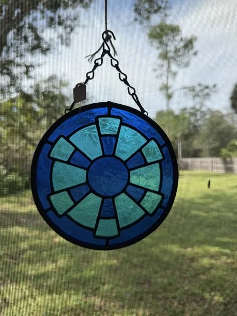 💙 Galactic Empire Stained Glass Panel – Blue Variant
