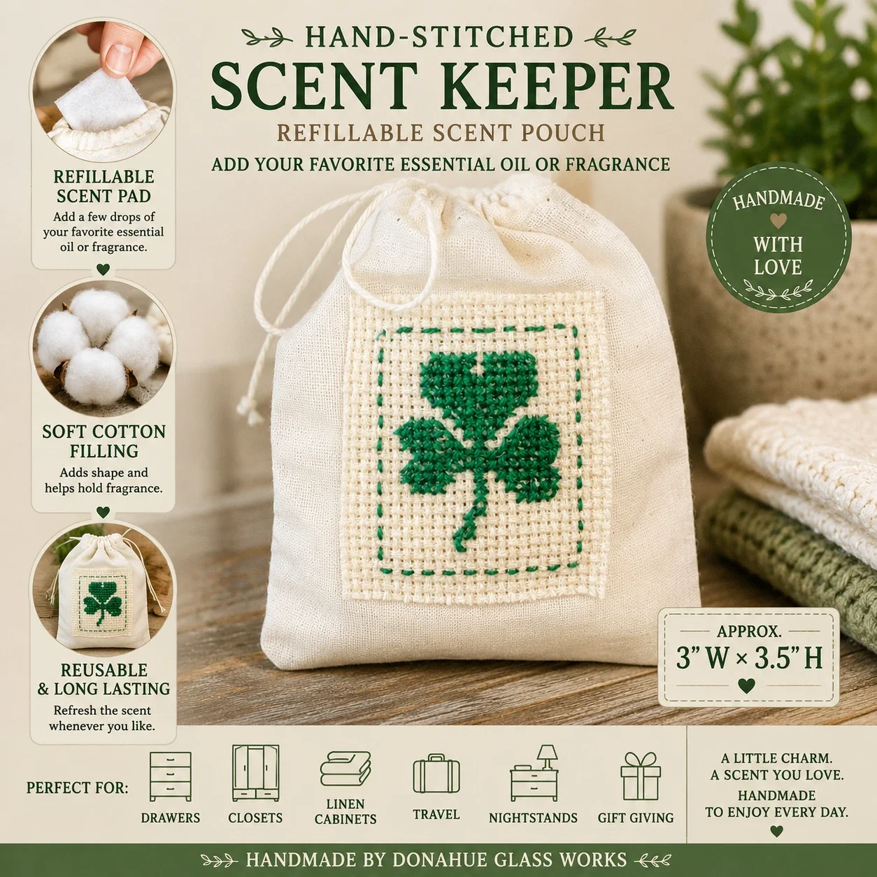 Shamrock — Handmade Refillable Scent Keeper