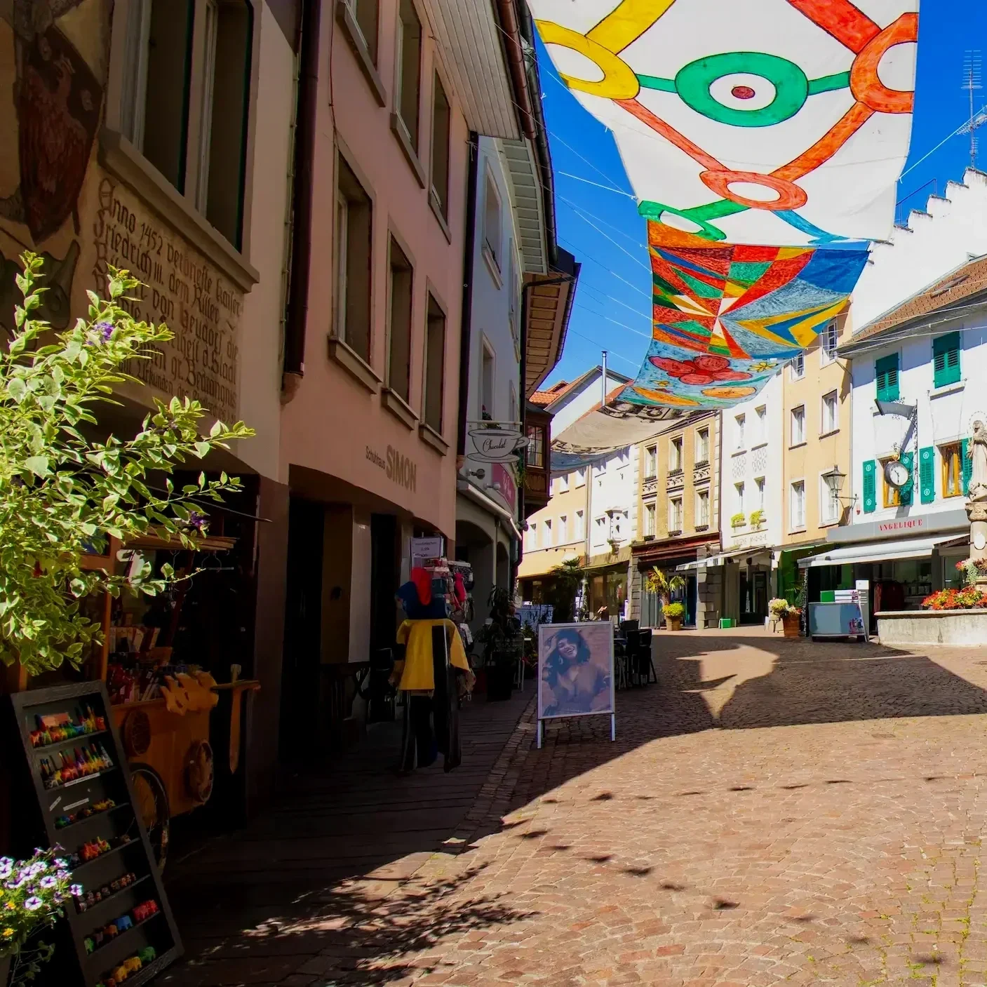 Old town lane in Waldshut-Tiengen