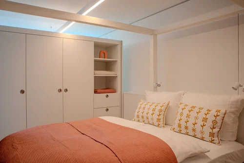 Schlafzimmer im Apartment Coral