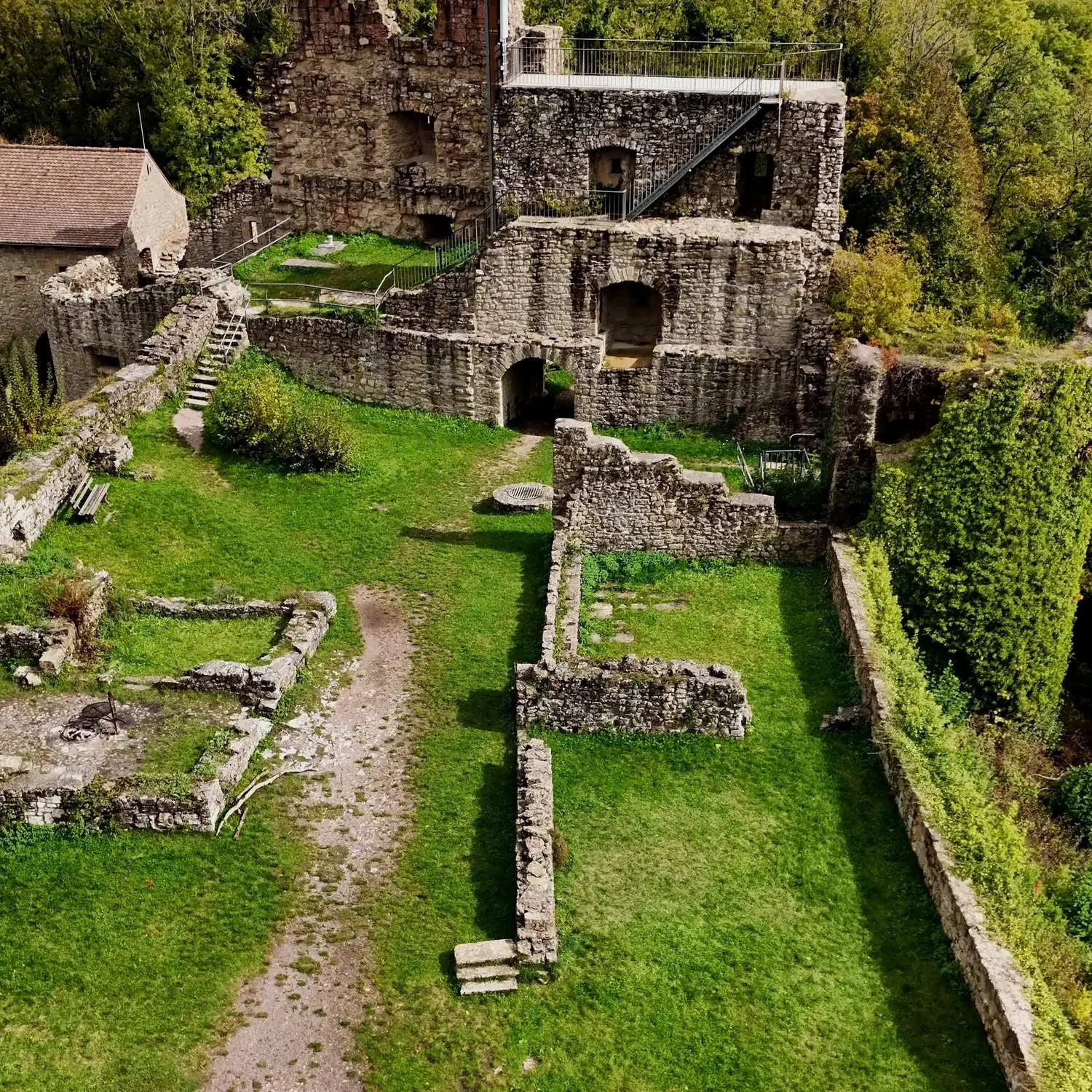 Küssaburg castle ruins in Küssaberg