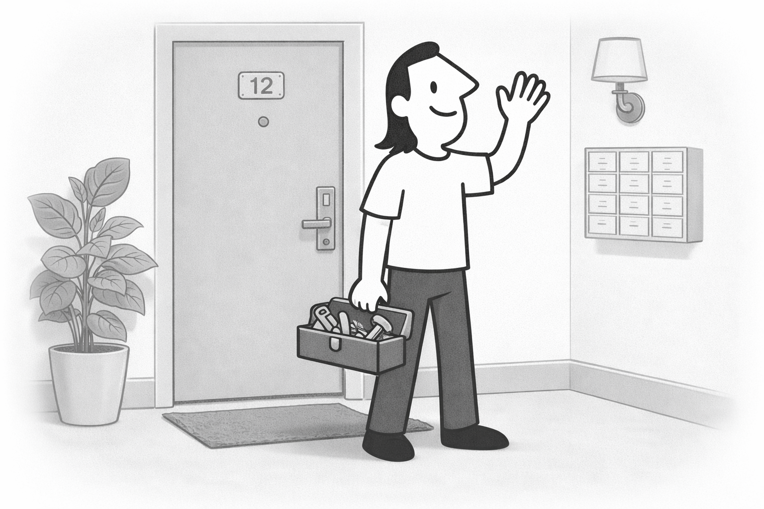 art handler arriving in a manhattan apartment, ready to install and pack art. working closely with an art advisor and collector.