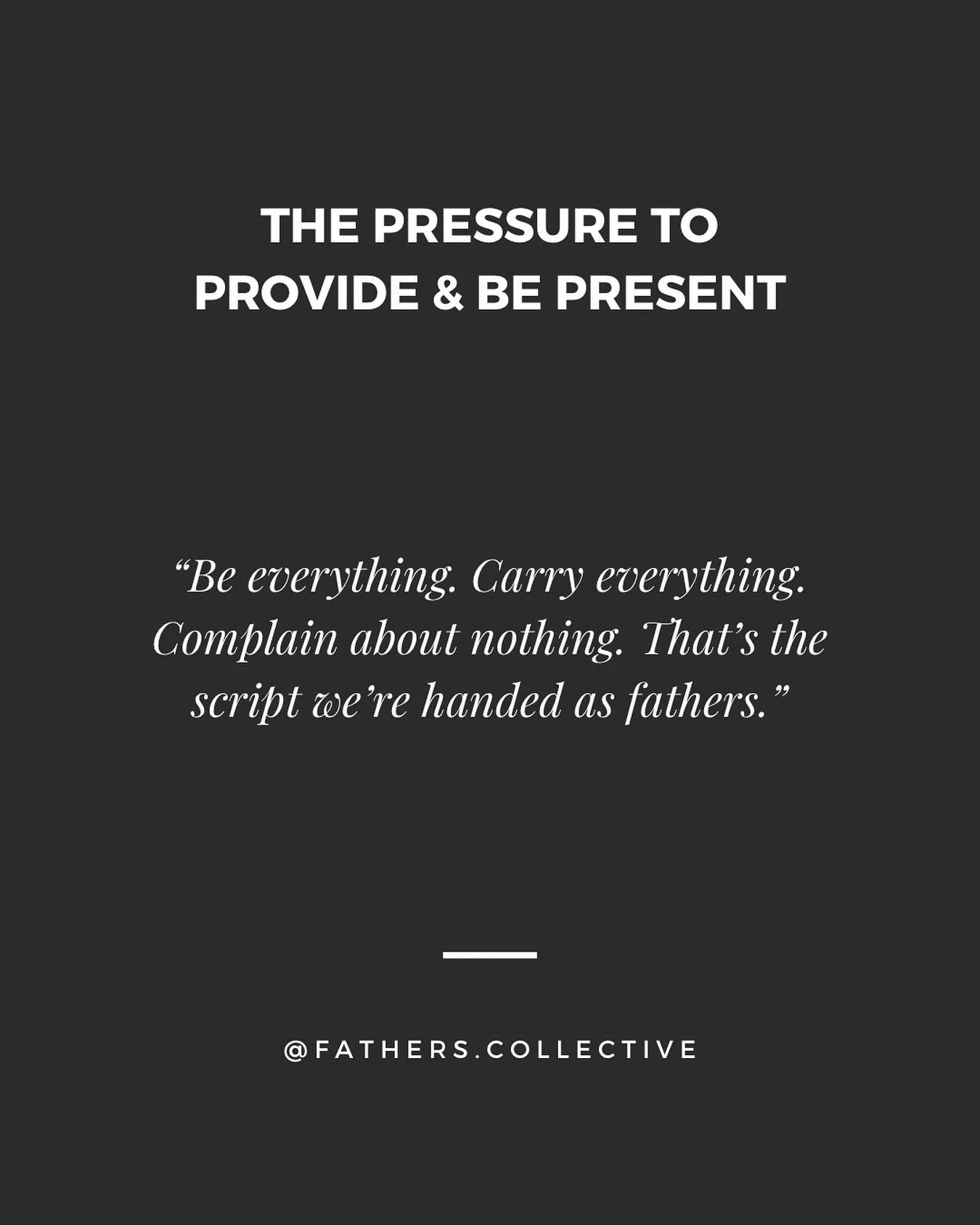 As men, we&rsquo;re raised to provide &mdash; but no one teaches us how to also stay emotionally present while doing it.

We&rsquo;re praised for working long hours and putting food on the table. But what about the nights we miss dinner? The stories 