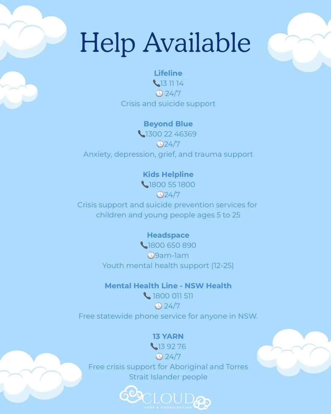 Our hearts are with everyone affected by the devastating events at Bondi on Sunday 💔

For anyone feeling shaken, overwhelmed, or needing someone to talk to, support is available. Please don&rsquo;t hesitate to reach out.

Take care of yourselves and
