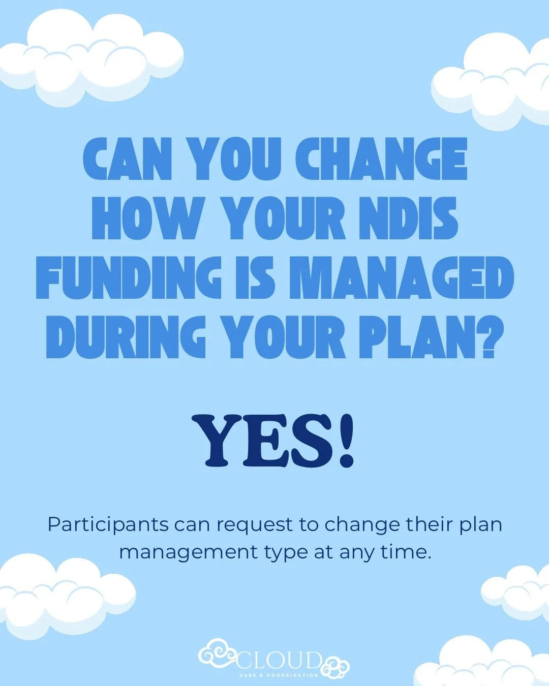 Can you change how your NDIS funding is managed mid-plan?

The answer is yes. Swipe through to learn how it works ⛅️

#ndis #ndisinfo #supportcoordination #disabilitysupport