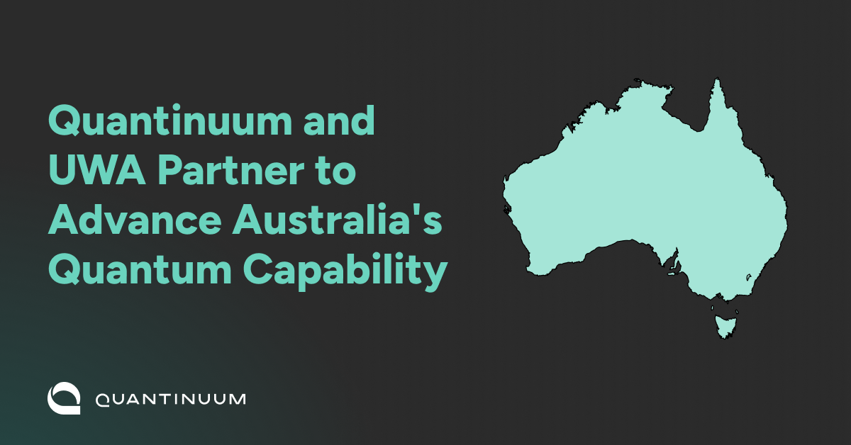 Quantinuum and The University of Western Australia Partner to Advance Australia's Quantum Capability