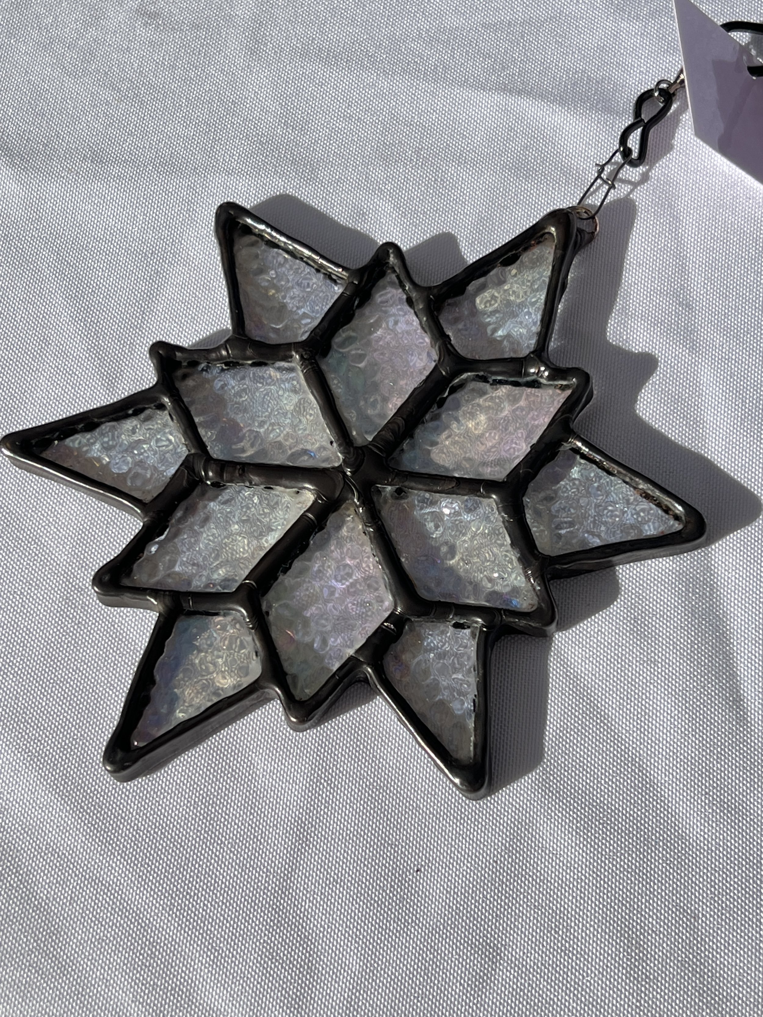 Stained glass iridescent star