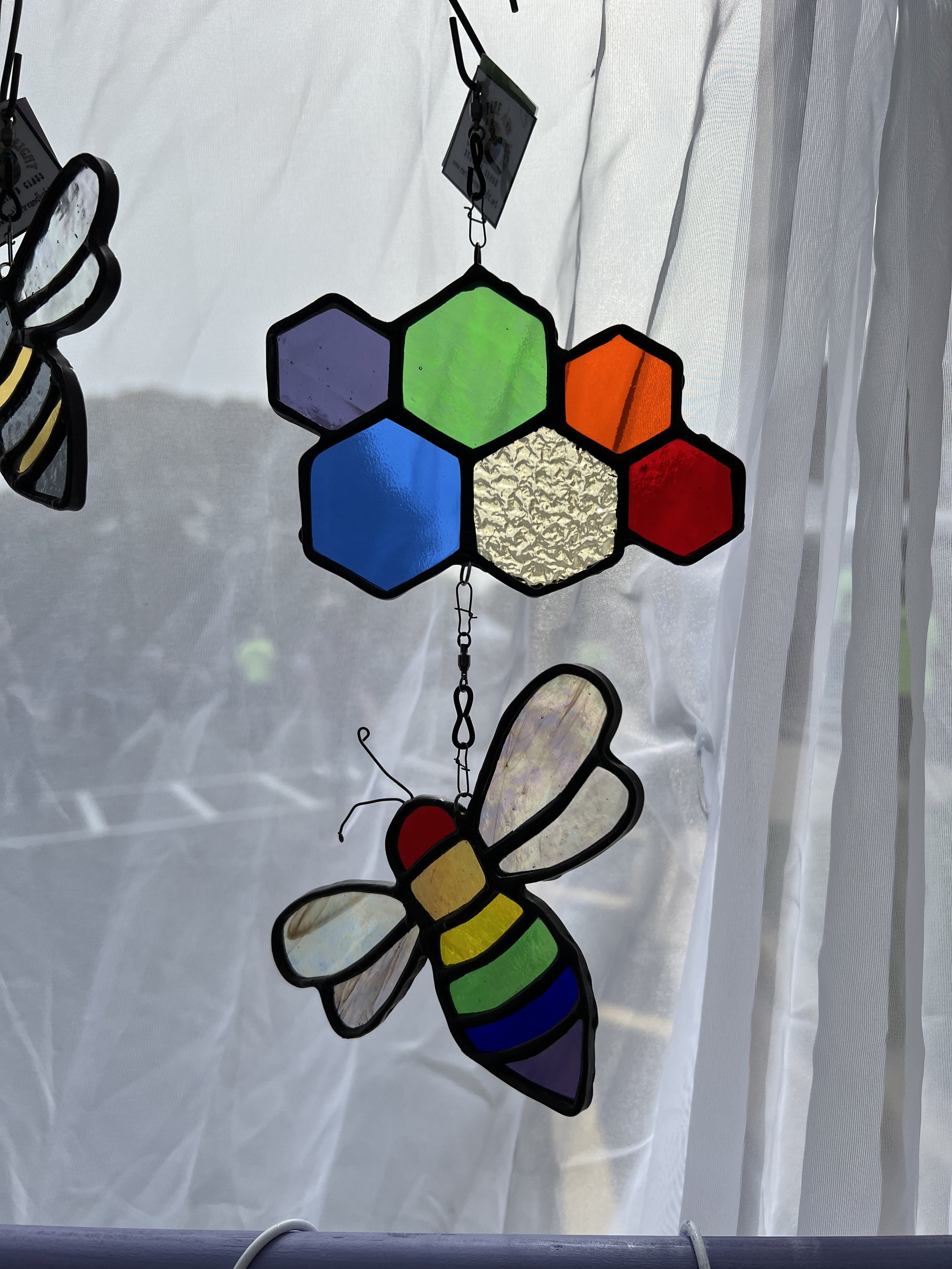 Pride bee with honeycomb. 