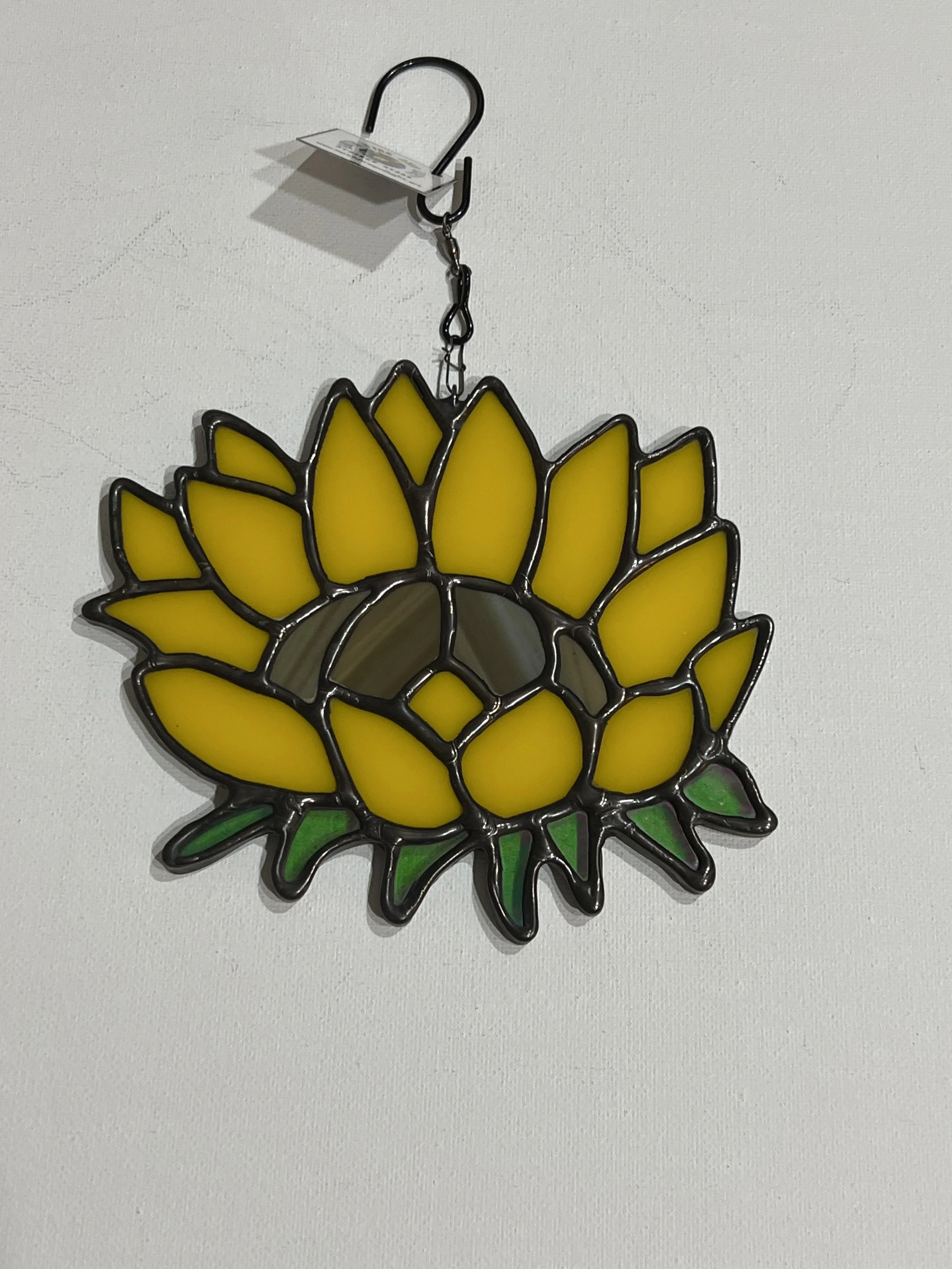 Stained glass sunflower opening