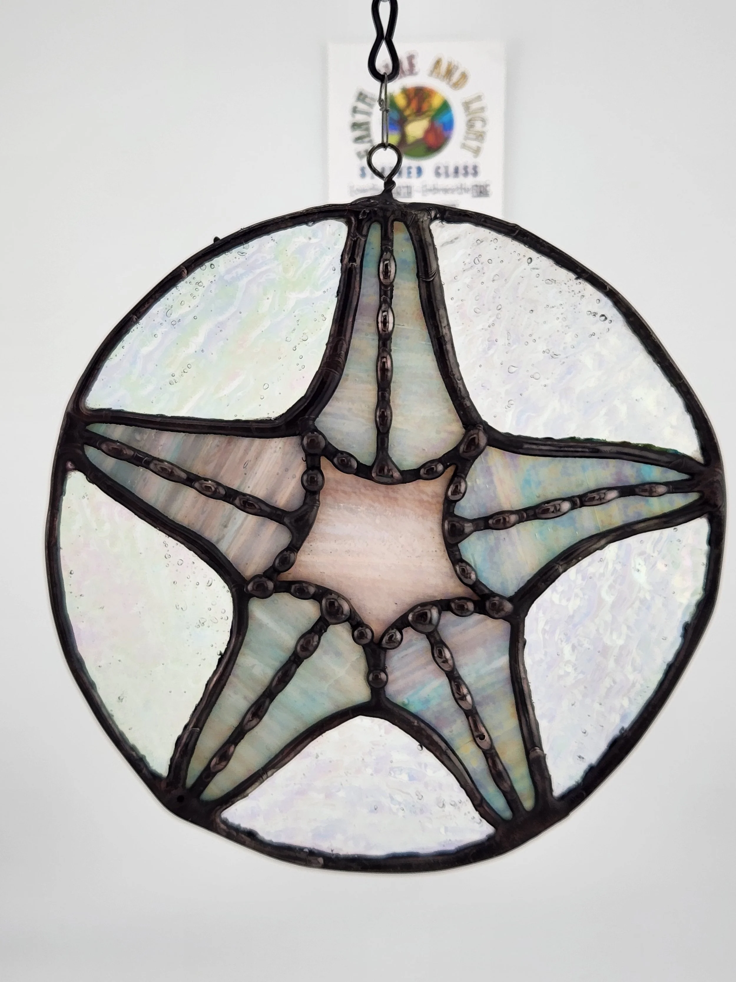 Stained glass pearl sea star