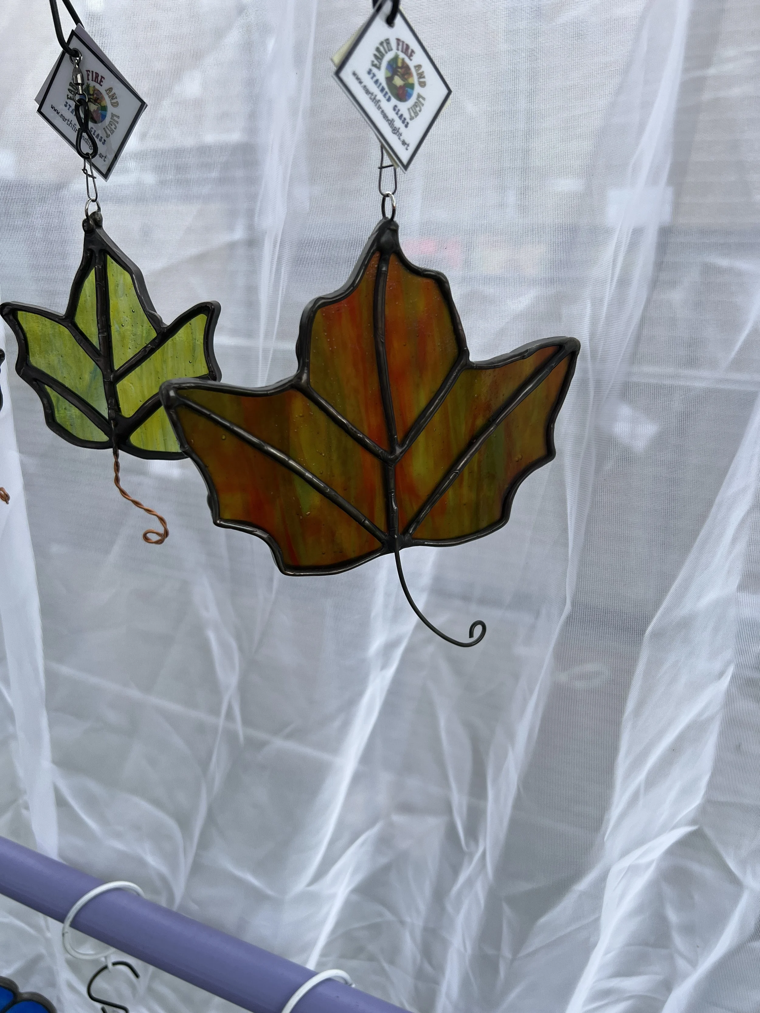 Stained glass leaves