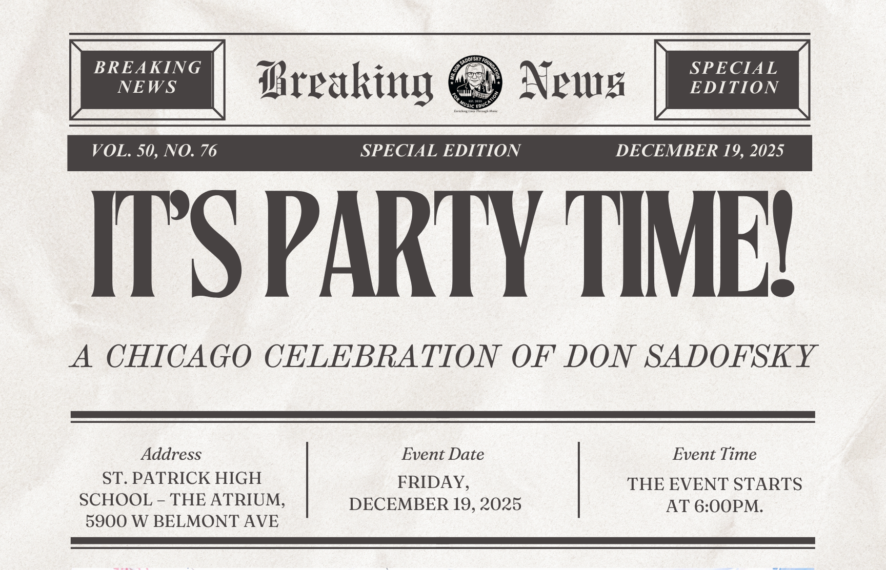 A Chicago Celebration of Don Sadofsky