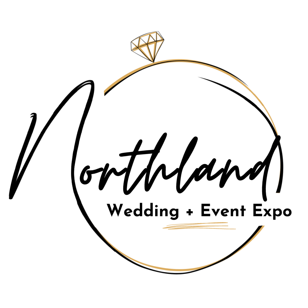 Black and Gold logo of Northland Wedding and Event Expo
