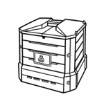 Line drawing of a composter that is used to discard pet waste.
