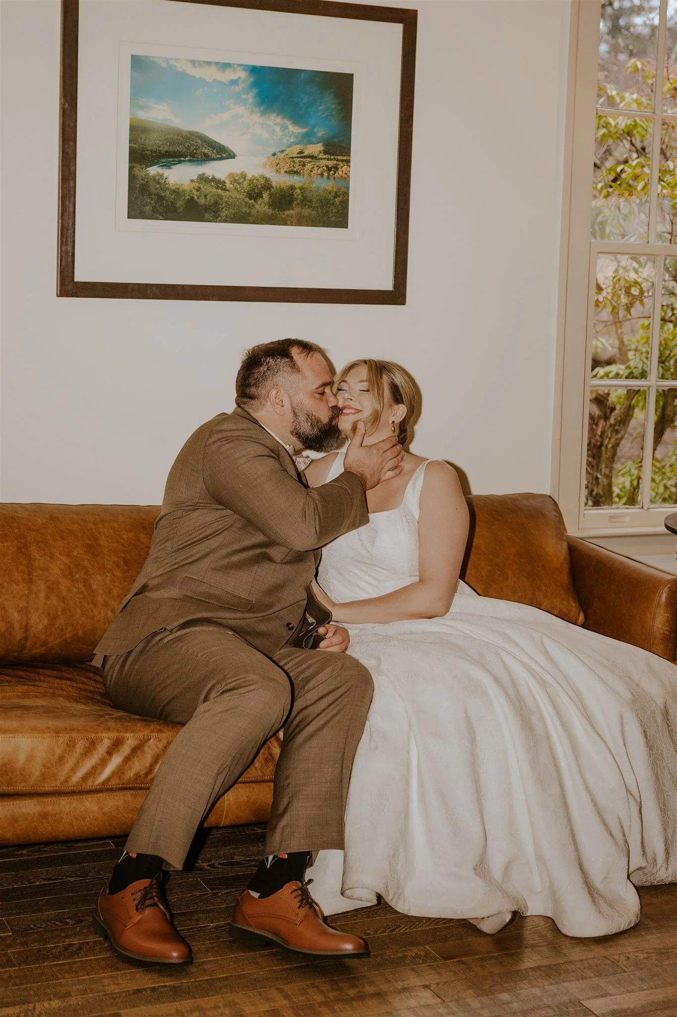 a flash photography photo taken at a winter wedding at The Garrison in New York