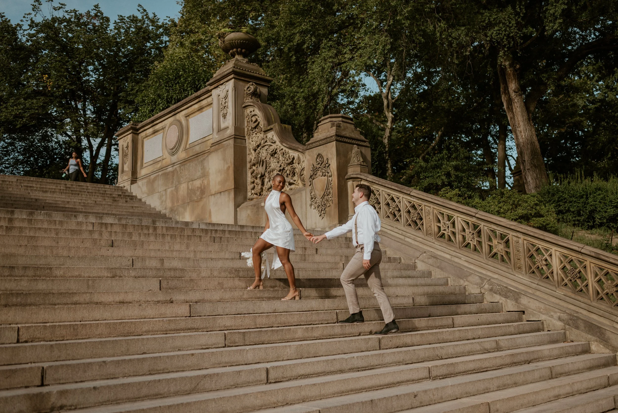 an elopement couple at Central Park in NYC taken by a New York wedding photographer