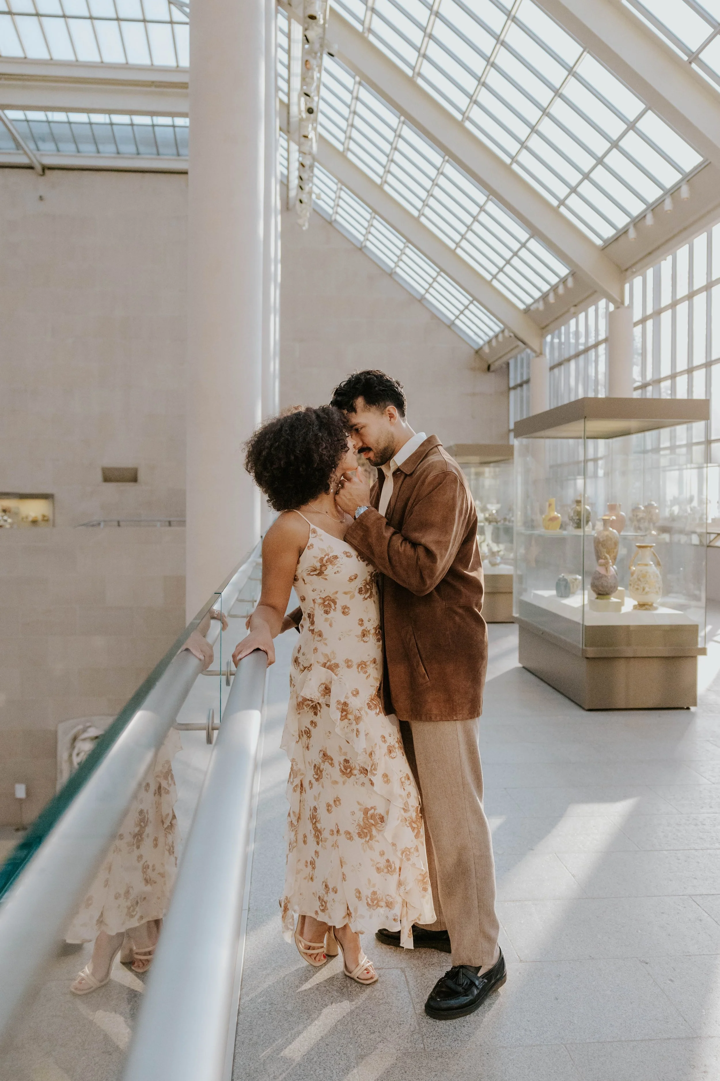 engagement photos at the MET taken by NYC photographer