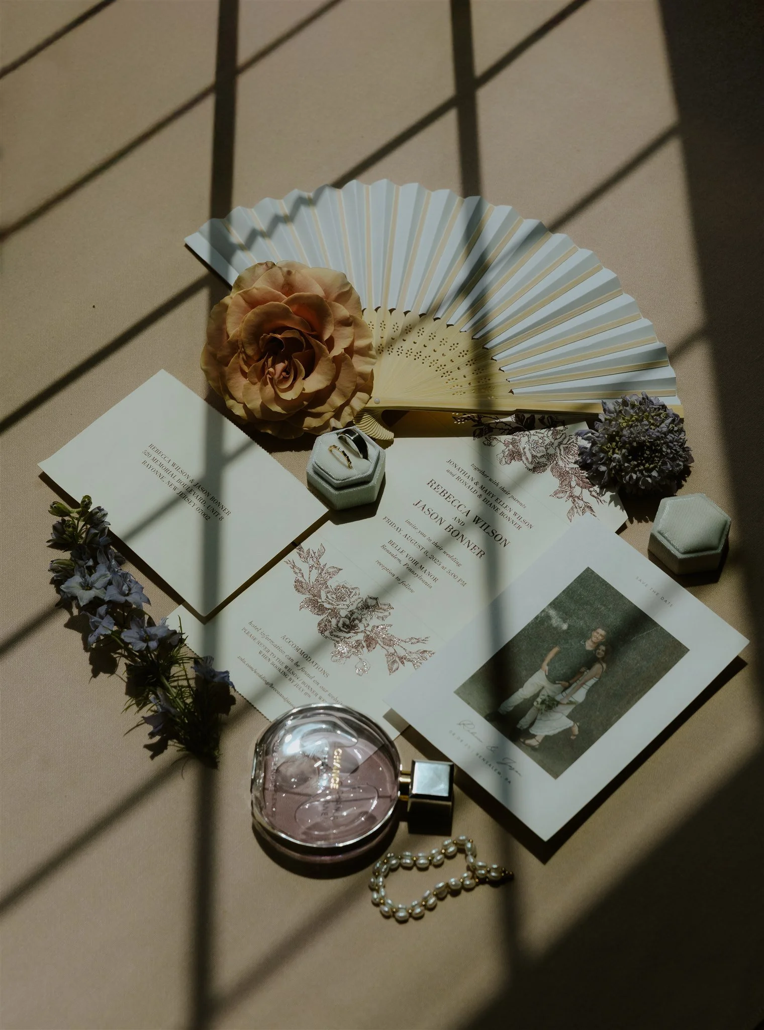 image of wedding details with an editorial look in PA