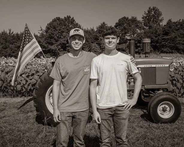 To wrap up the holiday weekend, here are some of my new favorite pictures ... These are from the annual July 4th antique tractor parade at the nearby sunflower farm. Friends, neighbors, and multiple generations of family shared good times, good memor