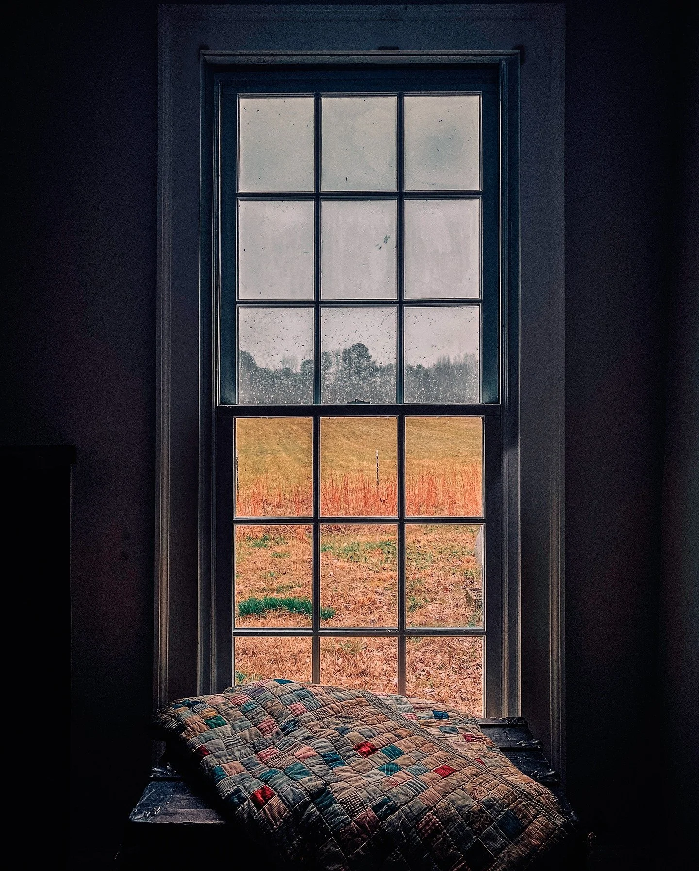Rainy winter day near Mansfield.