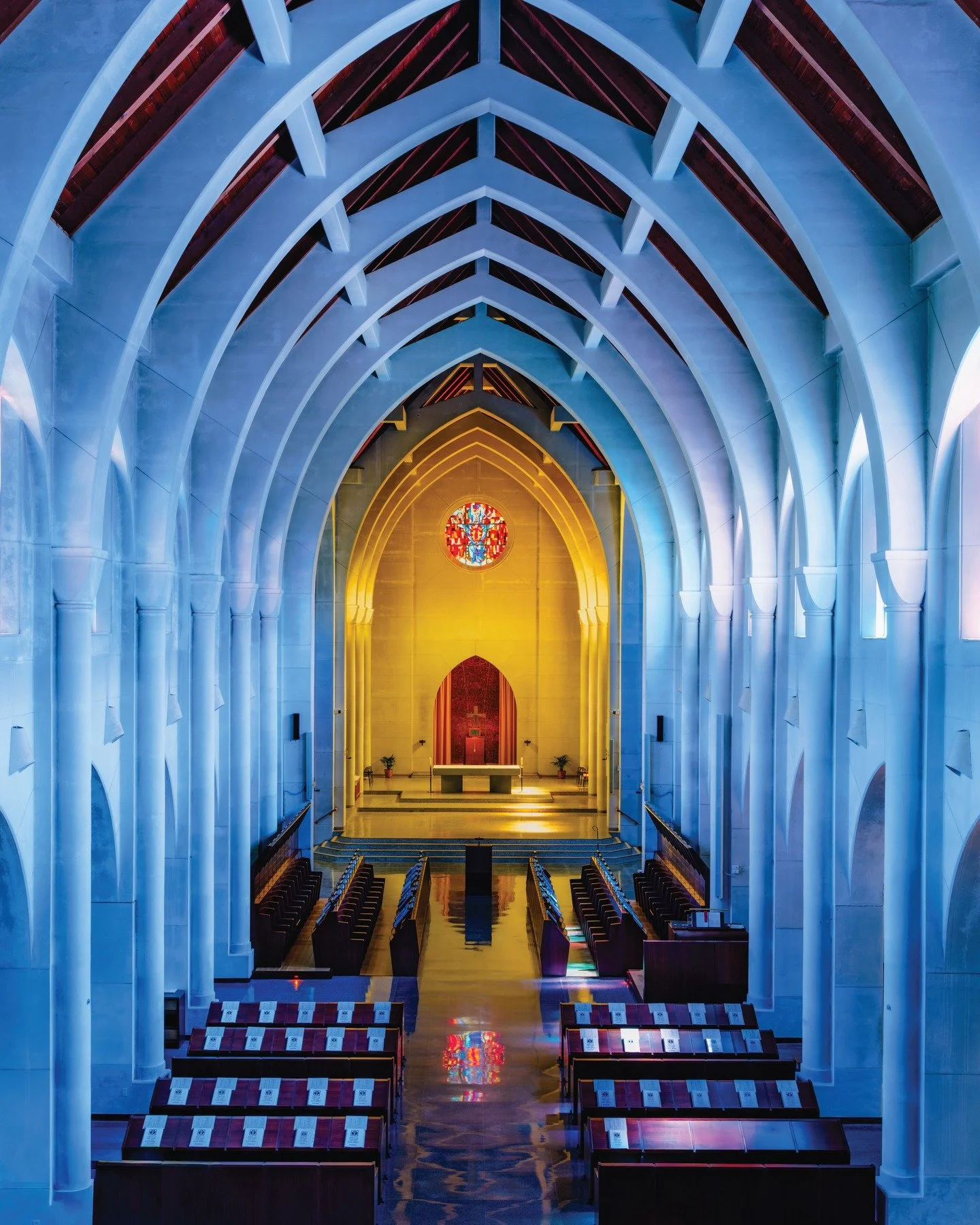 I first photographed the chapel at the Monastery of the Holy Spirit in Conyers, Georgia, in 1980 when I was in art school. I dragged my old 4x5 Calumet to the balcony and made the B&amp;W image in this post. Not too long ago, I returned to photograph