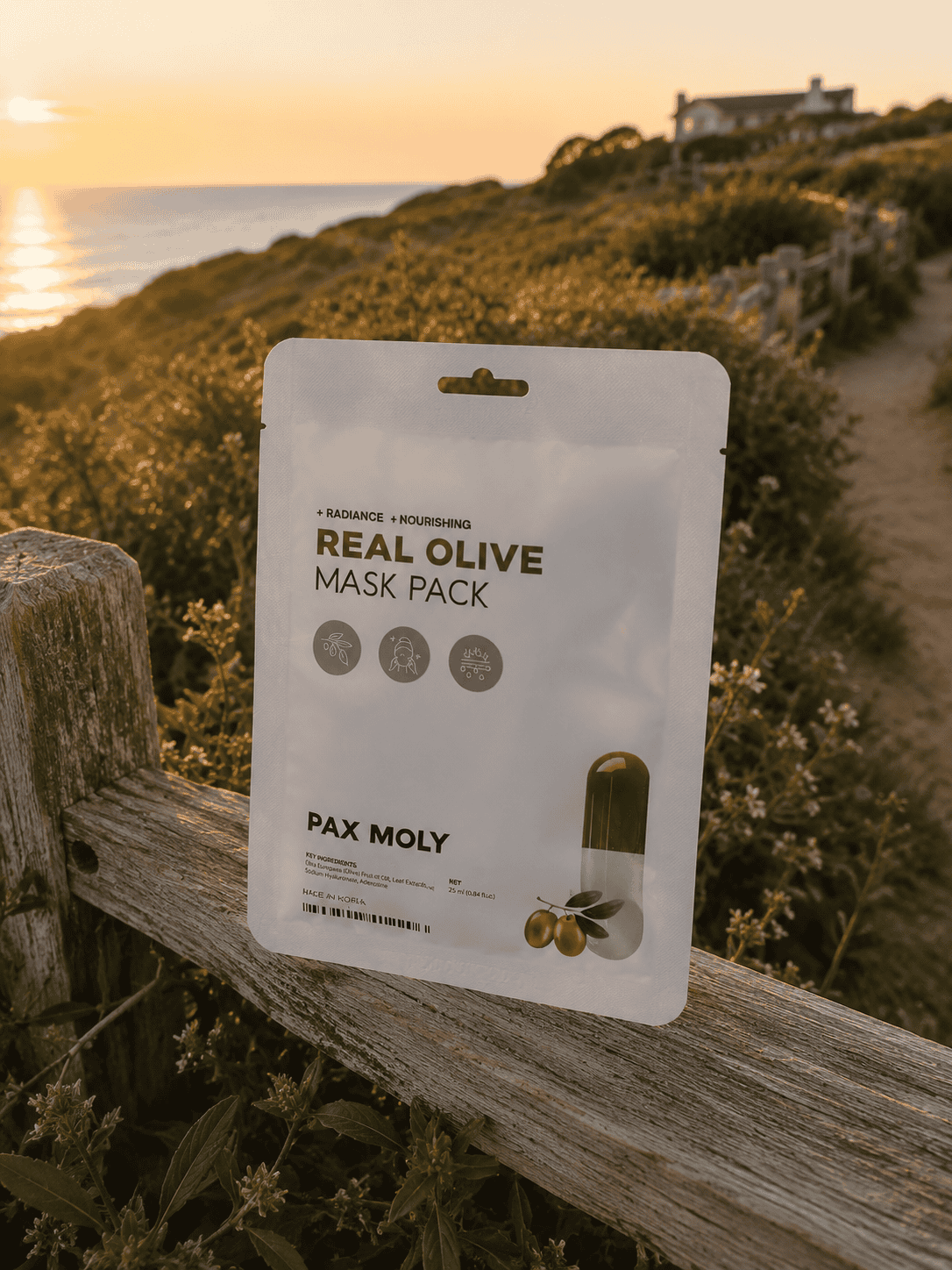 PAXMOLY Real Olive Mask | Nourishing Korean Sheet Mask