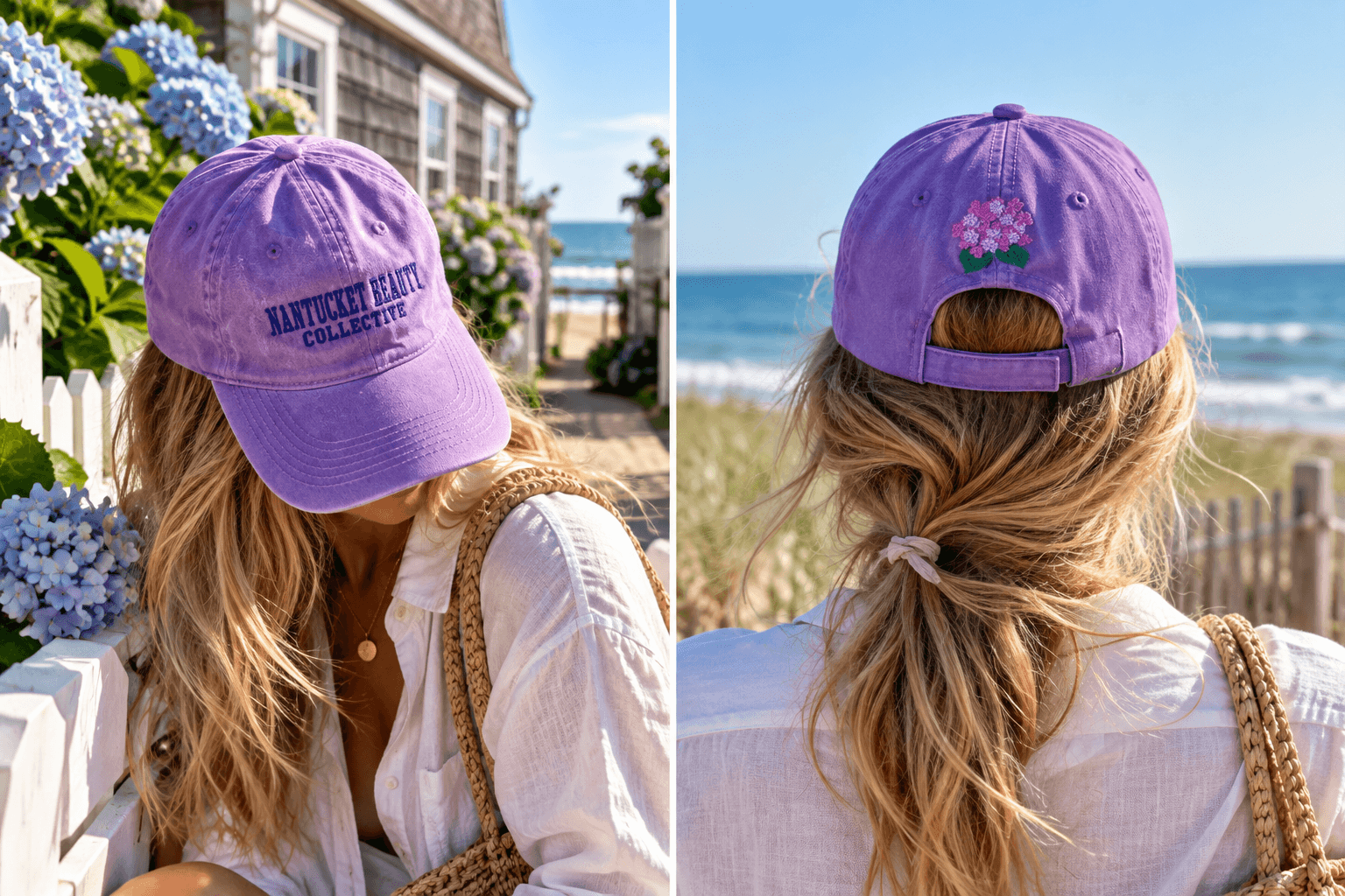 Nantucket Beauty Collective Hydrangea Hat | Nantucket Baseball Cap