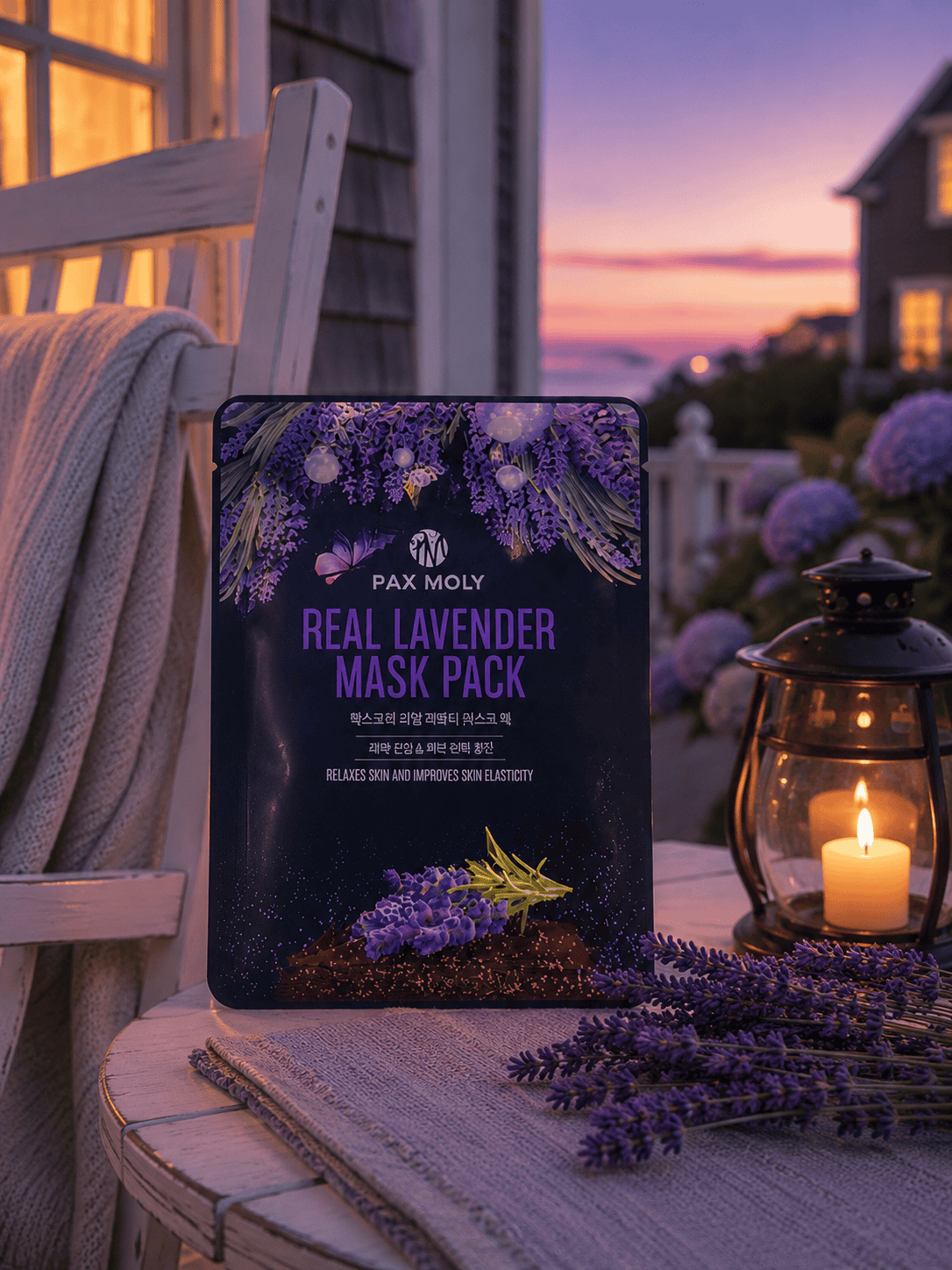 PAXMOLY Real Lavender Mask | Calming Korean Sheet Mask