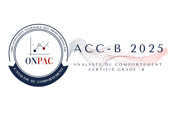 Logo de l'ONPAC avec le texte 'ACC B 2025' et 'Analyse du comportement'