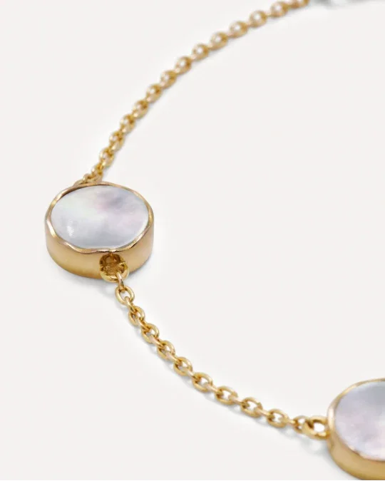 Mother Of Pearl 5 Charm Necklace