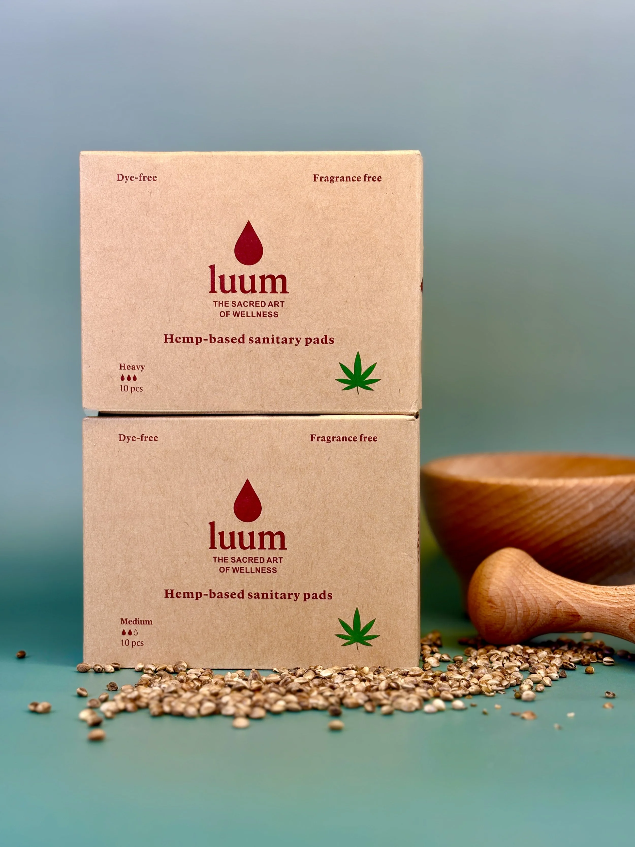 luum Hemp-sanitary pads Bundle - heavy and medium combo