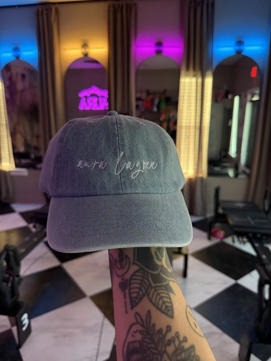 Aura Lagree Cursive Embroidered Hat