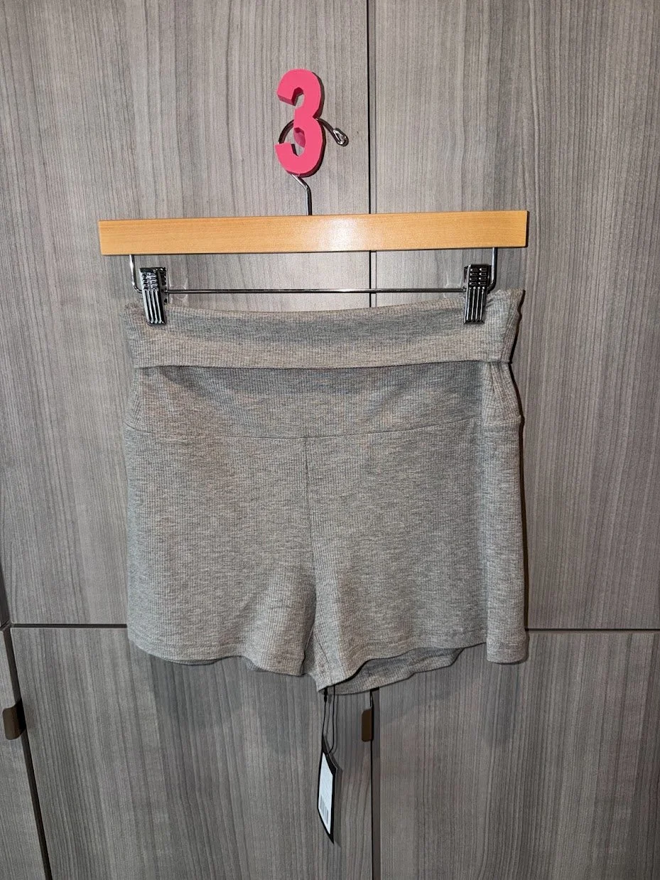 Ribbed Foldover Shorts