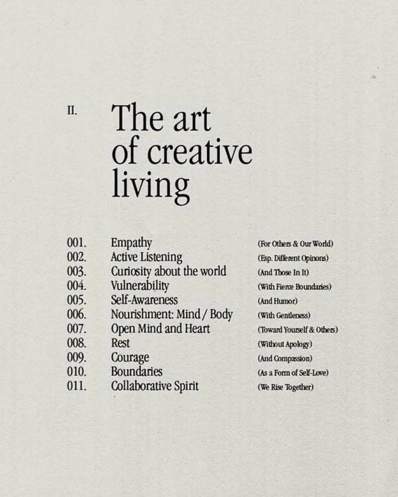 I came across this list and it&rsquo;s had me thinking since.

Not as something to share and move on from, but as a check in. Looking at it honestly and asking myself where I&rsquo;m actually strong, and where I&rsquo;ve been avoiding the work.

Some