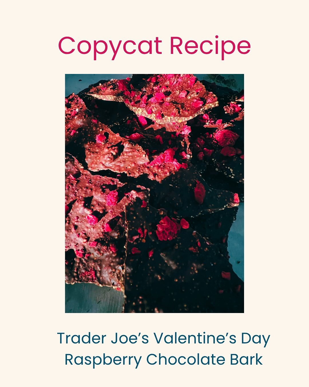 Just like the Kumbia Kingz gave &ldquo;sabes a chocolate&rdquo; their sweet spin (Menudo season coming), here&rsquo;s my remix of Trader Joe&rsquo;s limited-edition raspberry dark chocolate bark with a twist. Packed with vitamin C, antioxidants, and 