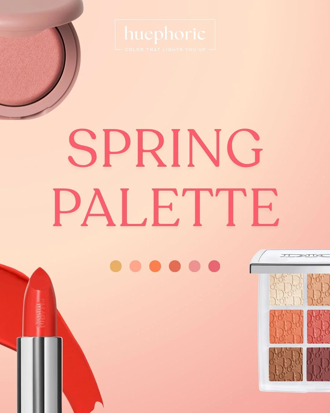 🌸 Spring Palette 🌸 

Uplifting colors elevate your look. Think peachy pinks, warm corals, and golden tones.

✨ Pro Tip: Light-reflective finishes like soft shimmer or gloss enhance your natural radiance.

Find your glow with Huephoric.

#SephoraSal