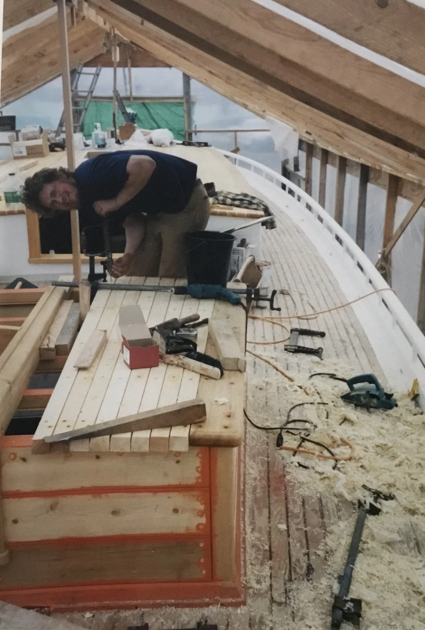 wooden boat deck carpentry