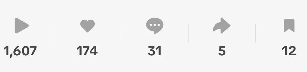Social media engagement icons showing 1,607 comments, 174 likes, 31 messages, 5 shares, and 12 bookmarks.