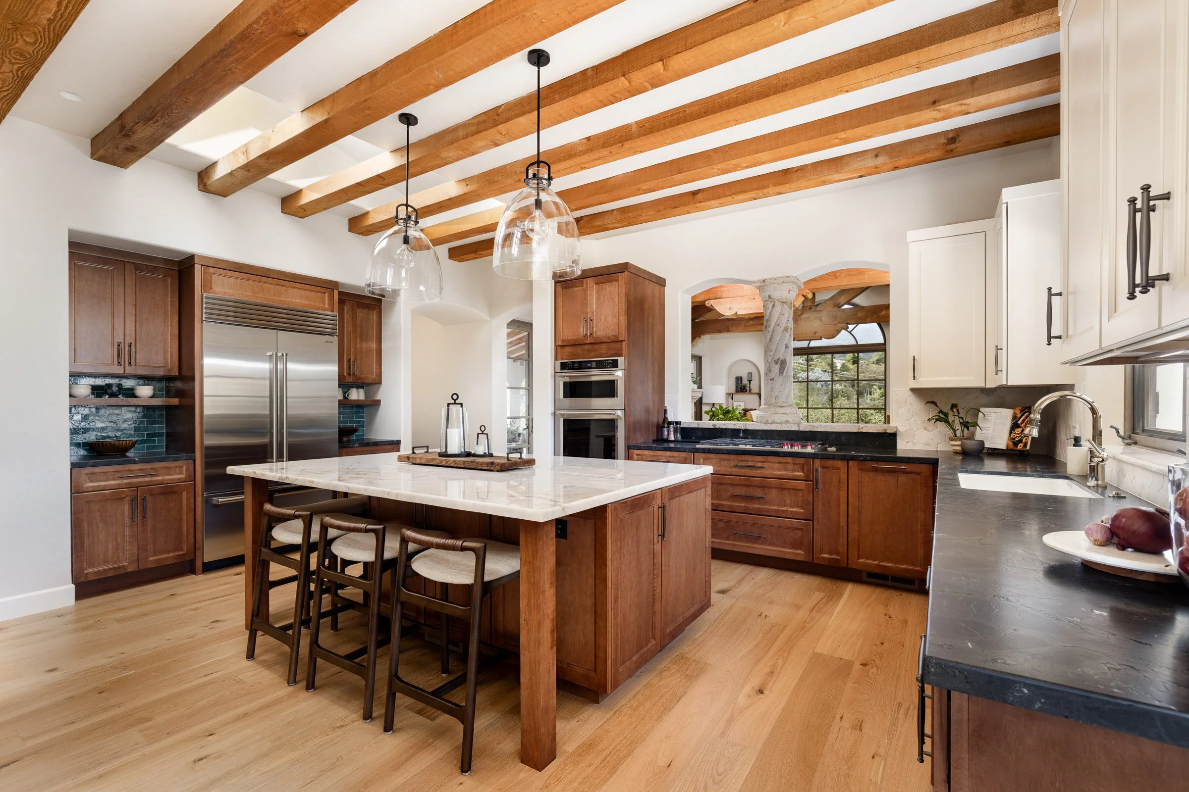 This Italian-Villa Inspired Kitchen Remodel in Santa Barbara is Everything