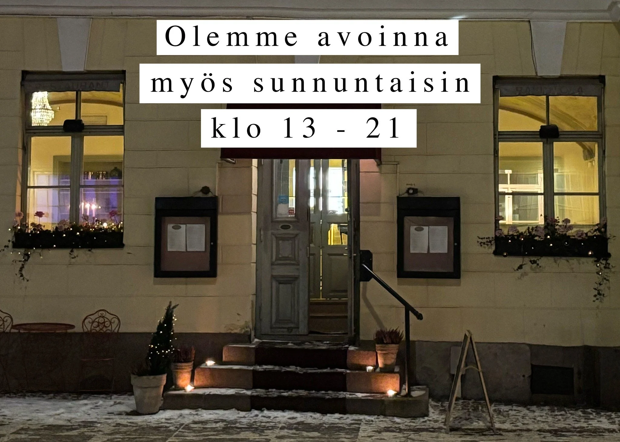 Kiireet&ouml;nt&auml; sunnuntaita! 🥳👍 Victors Krog on avoinna my&ouml;s sunnuntaisin klo 13-21. Tule nauttimaan tunnelmallisesta ymp&auml;rist&ouml;st&auml; hyv&auml;n ruuan ja juoman &auml;&auml;rell&auml;. 🥂
 #etel&auml;ranta16 #victorskroghelsi