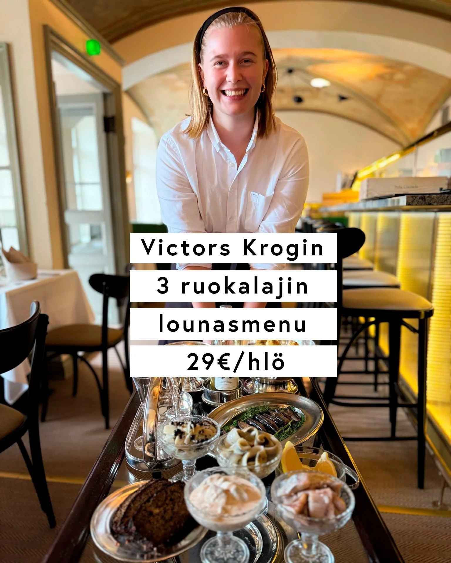 Nauti lounaasta hiukan pidemp&auml;&auml;n! 🥳👍 Victors Krogin 3 ruokalajin lounasmenu tarjolla arkisin klo 12 - 15. Tervetuloa! 
#victorskroghelsinki #visithelsinki #etel&auml;ranta16 #helsinkiravintolat