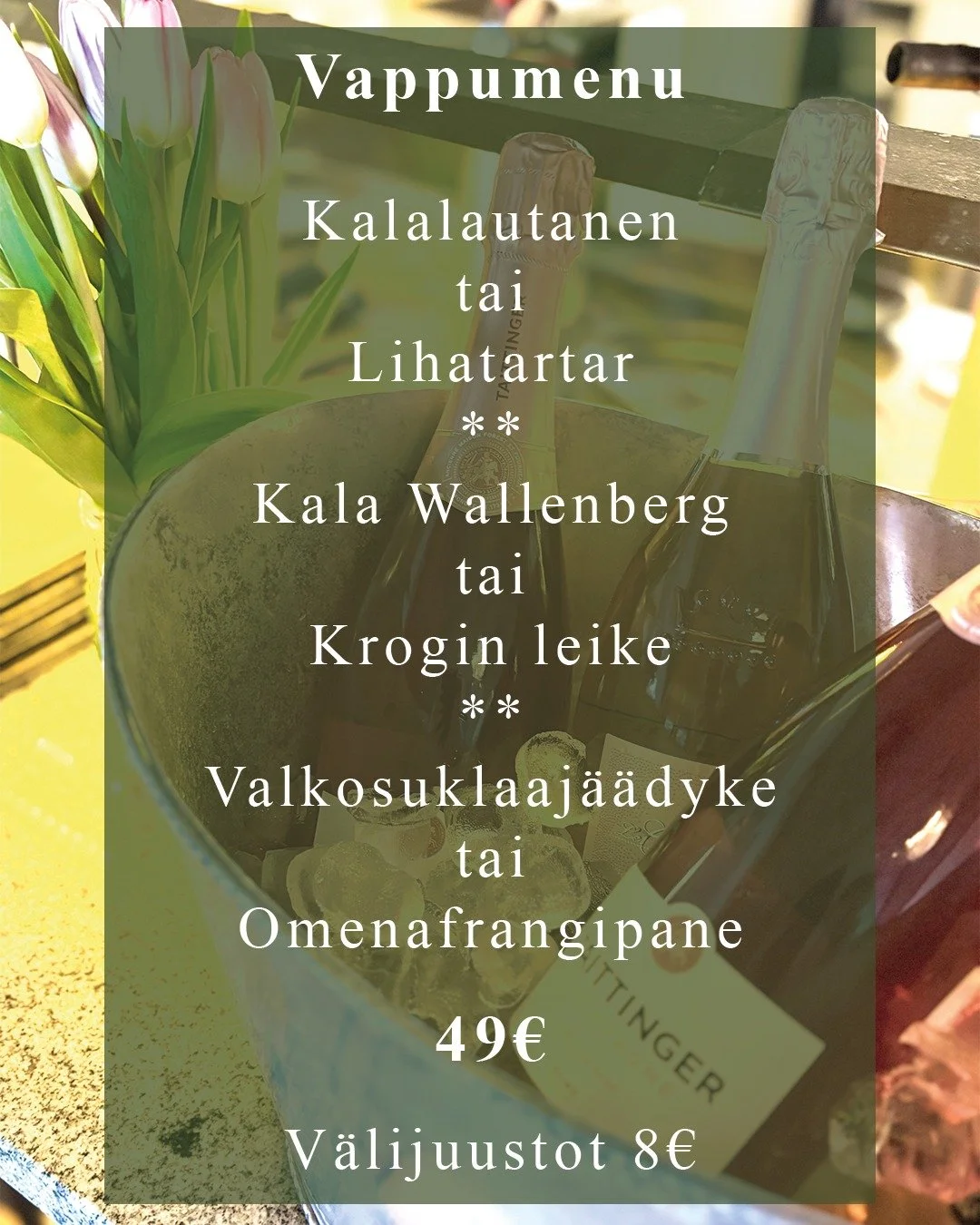 Vappu l&auml;hestyy! 🥳👍🥂🍾 Victors Krog juhlistaa Vappua railakkaasti ja laittaa tarjolle herkullisen vappumenun 1.5. kev&auml;&auml;n kunniaksi. P&ouml;yd&auml;t ovat aika varattuja, mutta viel&auml; l&ouml;ytyy tilaa. Tervetuloa! 
 #visithelsink