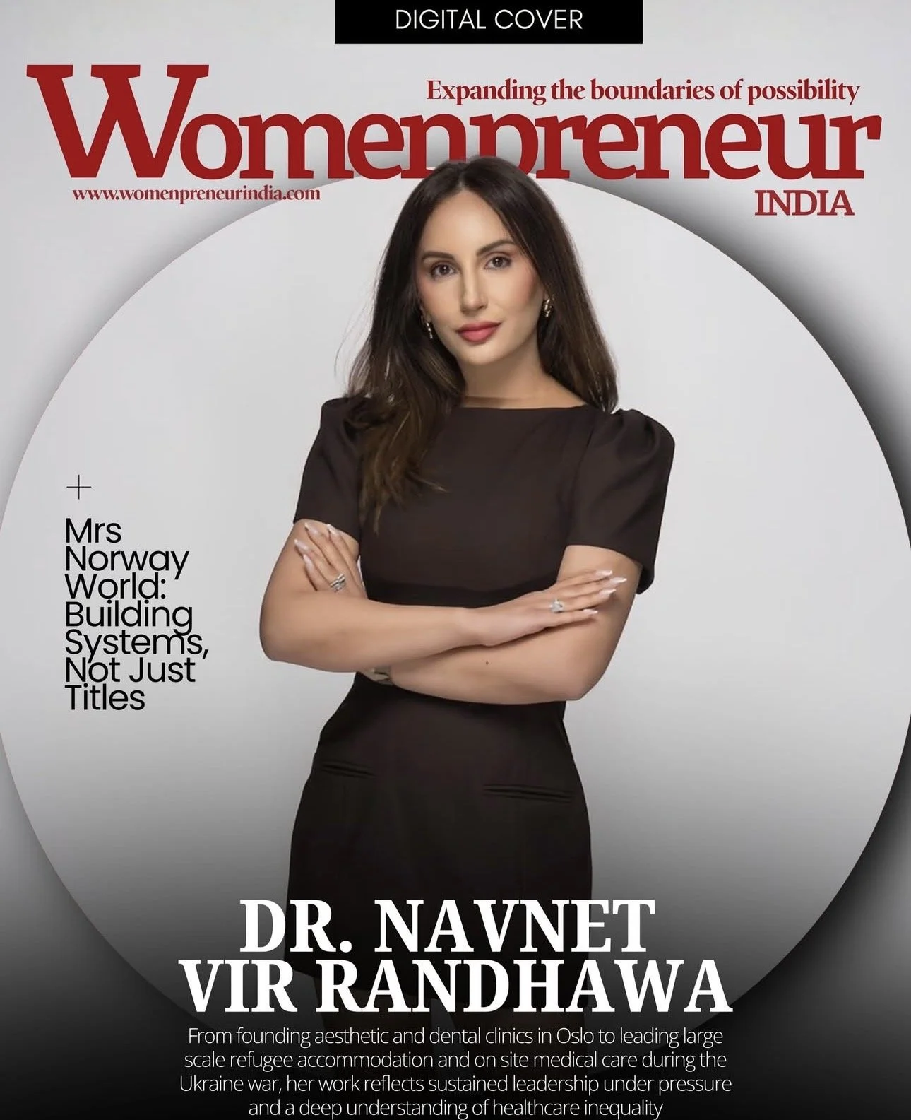 Dr. Navnet Vir Randhawa Mrs. Norway World Featured in Womenpreneur India
