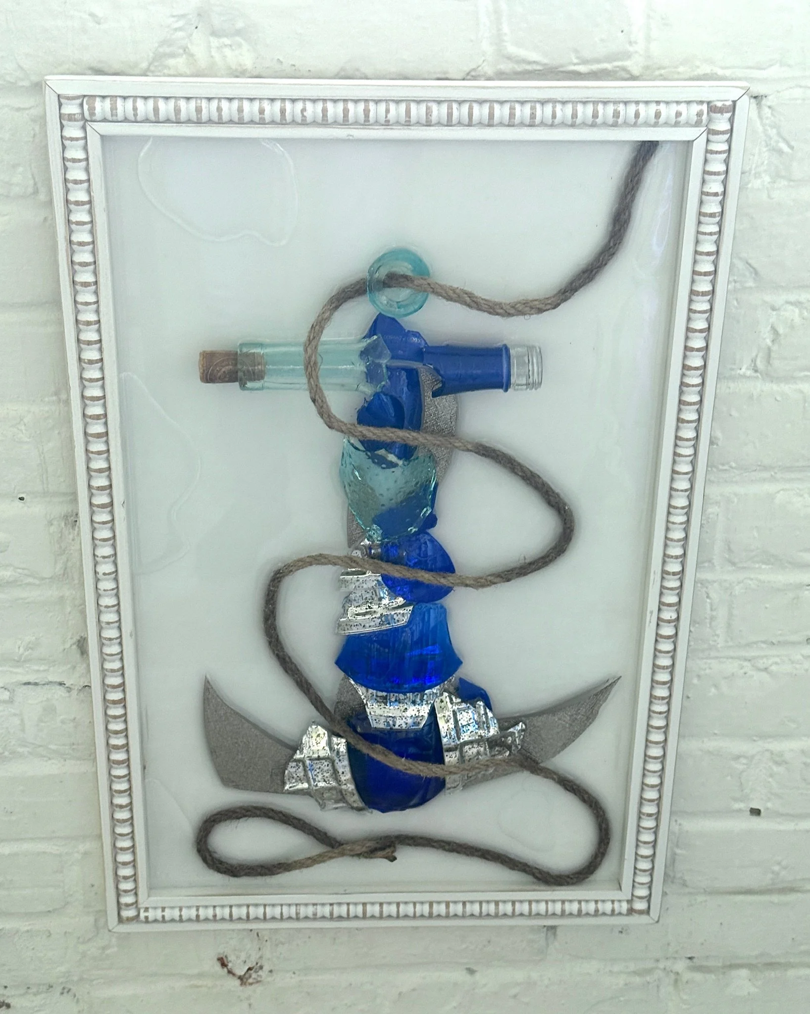 Anchor Cut/Crushed Glass Resin Art