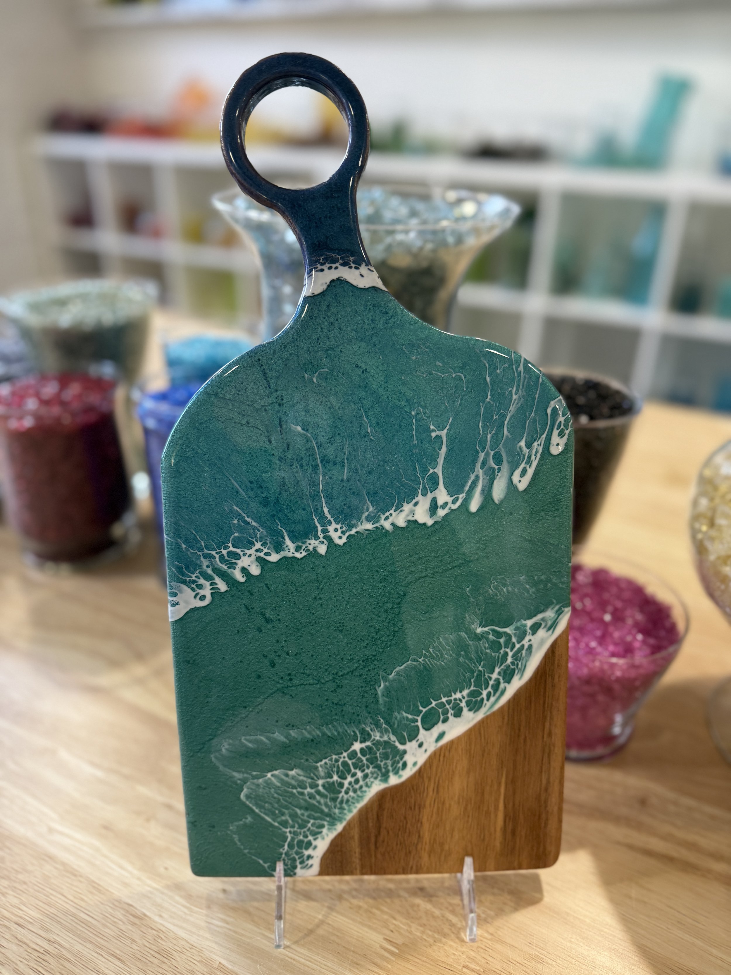 Functional Wood Resin Art - Charcuterie Boards