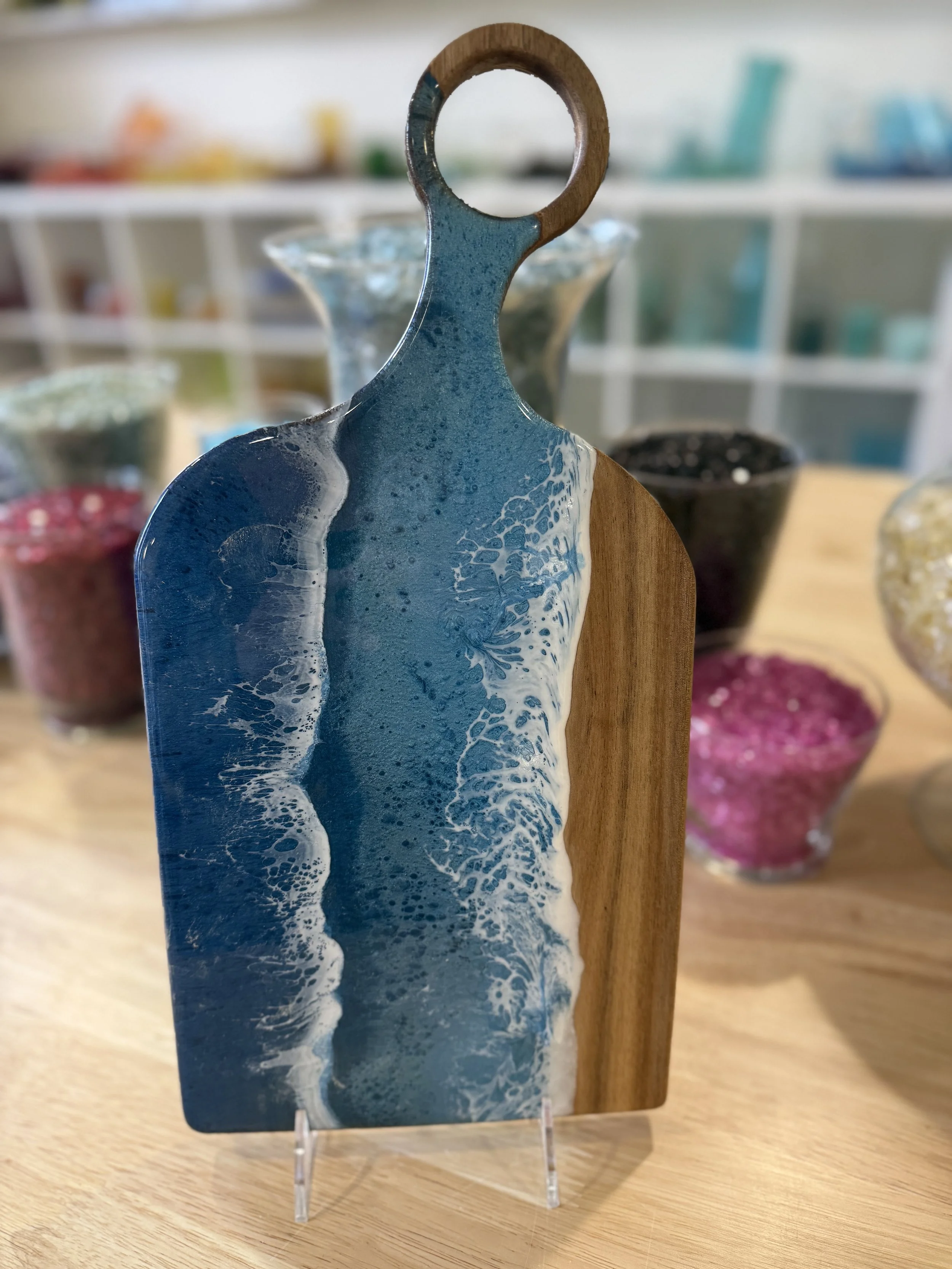 Functional Wood Resin Art - Charcuterie Boards